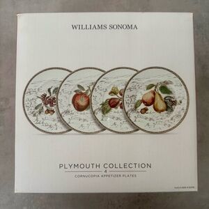 Williams Sonoma Plymouth Cornucopia 7" Appetizer Plates Set